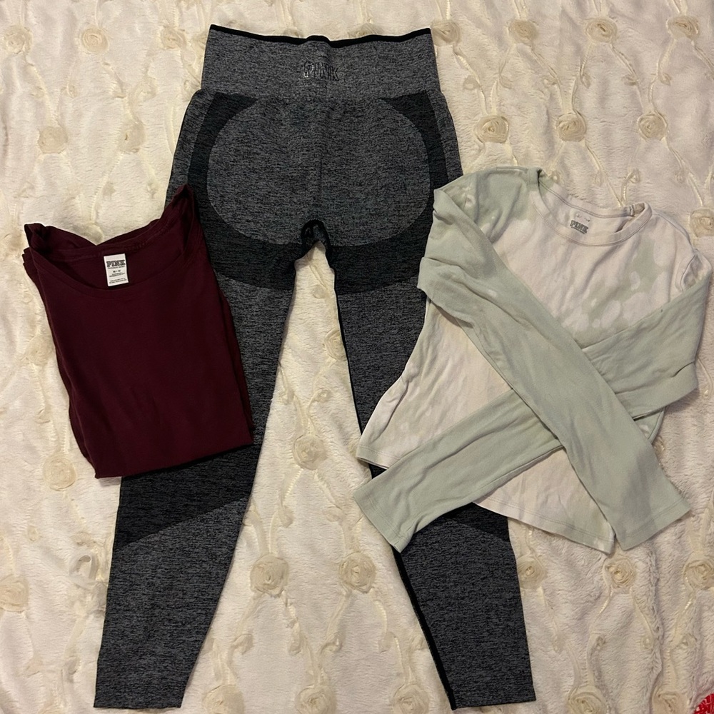 PINK Victoria's Secret BUNDLE! Leggings, shirts!! Activewear